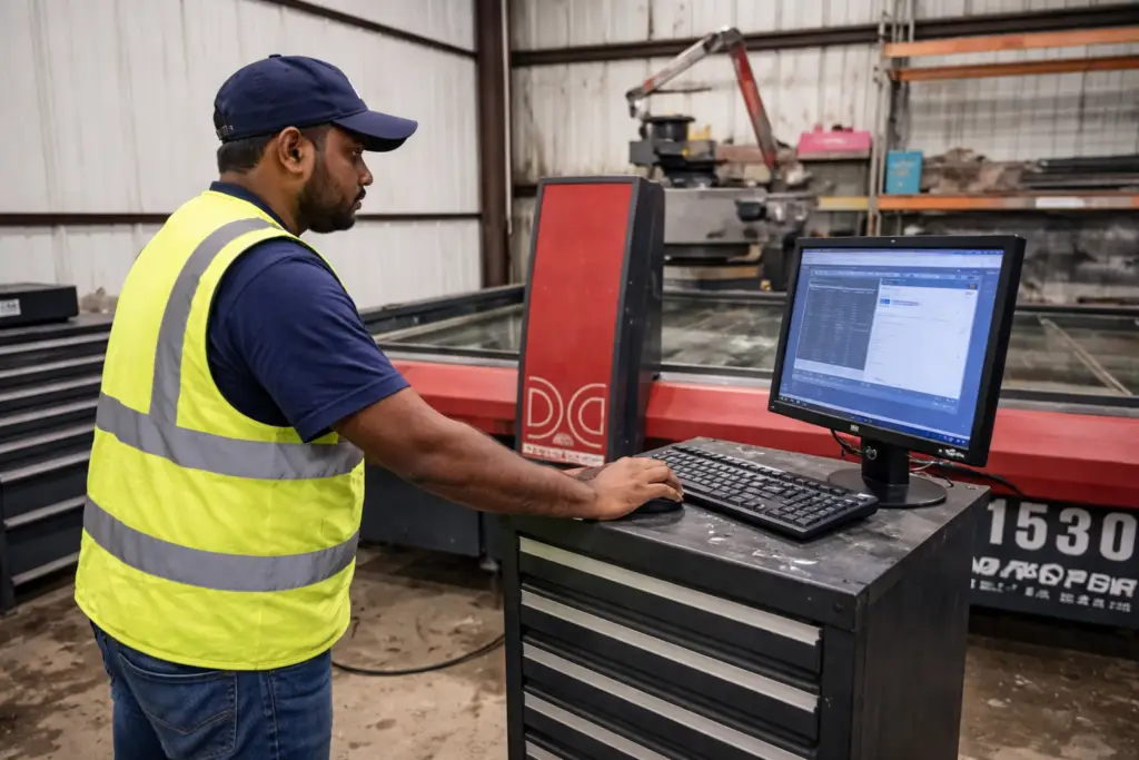 Machine with operator